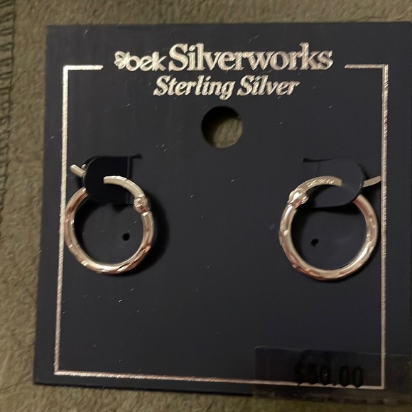 NWT Sterling Silver Hoops - Picture 1 of 4